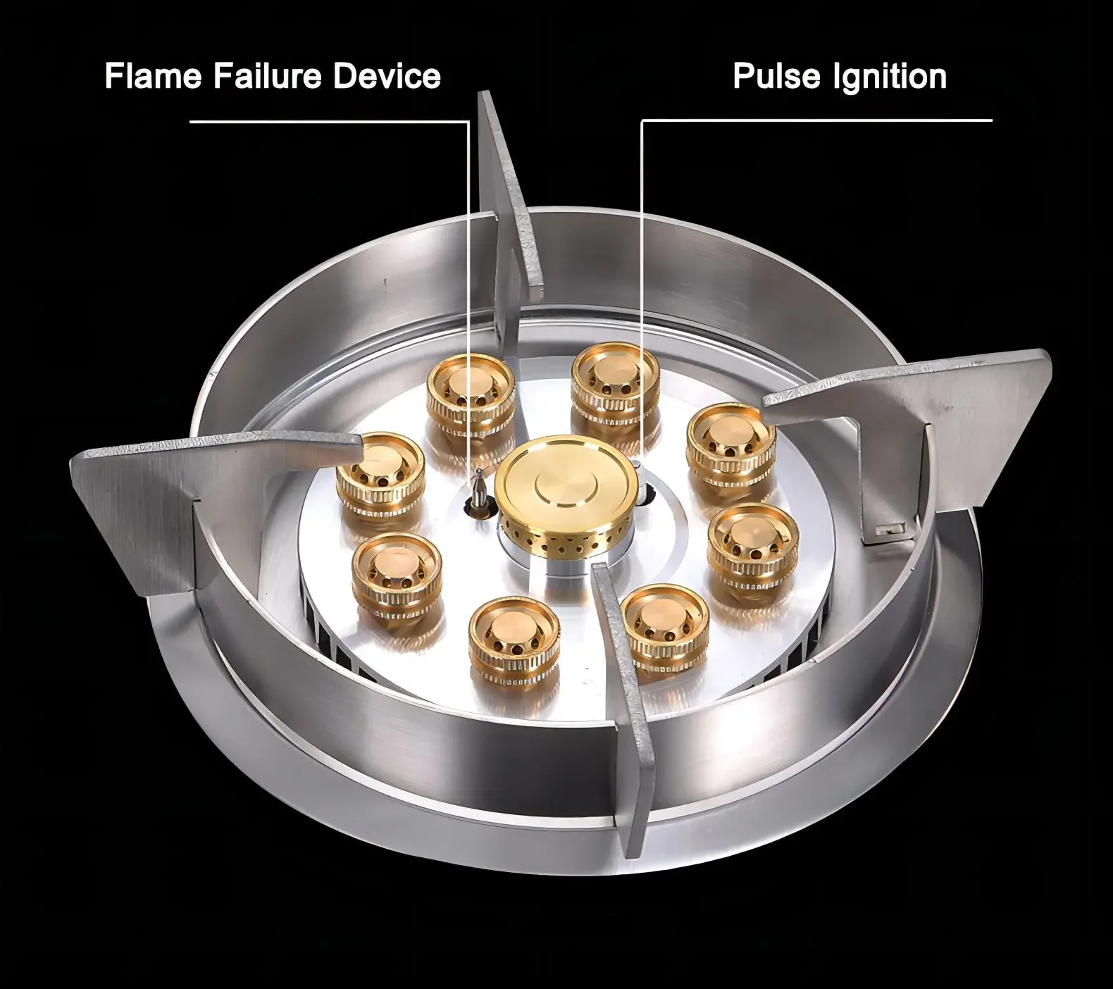 Built-in Stainless Steel ALK Table Top with Timer Cooktop Gas Stove for Kitchen Household