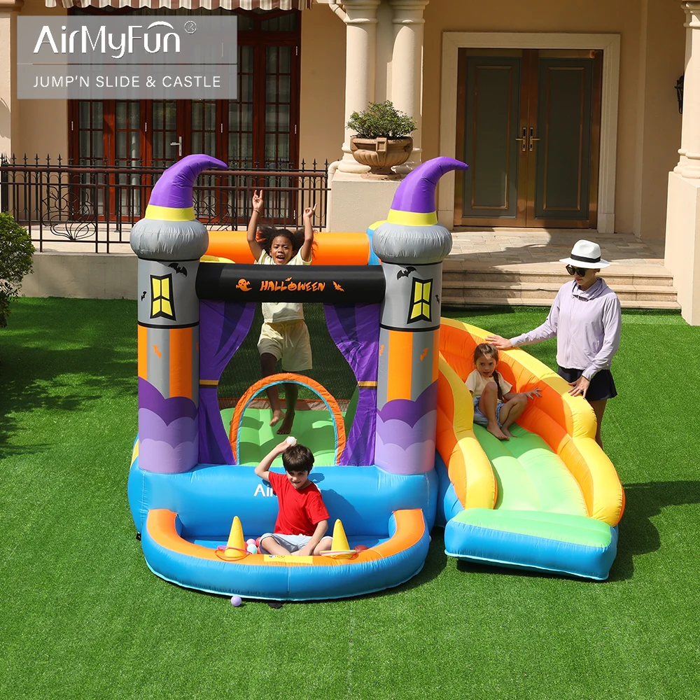 

Newly designed Halloween Inflatable Bouncer Castle Game For Kids Inflatable House Party Jump Bouncing And Slide Combo Outdoor