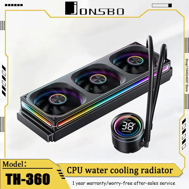 

JONSBO TH-360 Встроенное водяное охлаждение ARGB Shenguang Синхронное синхронное охлаждение процессора Жидкостное охлаждение Встроенное водяное охлаждение LGA1700 115X AM5