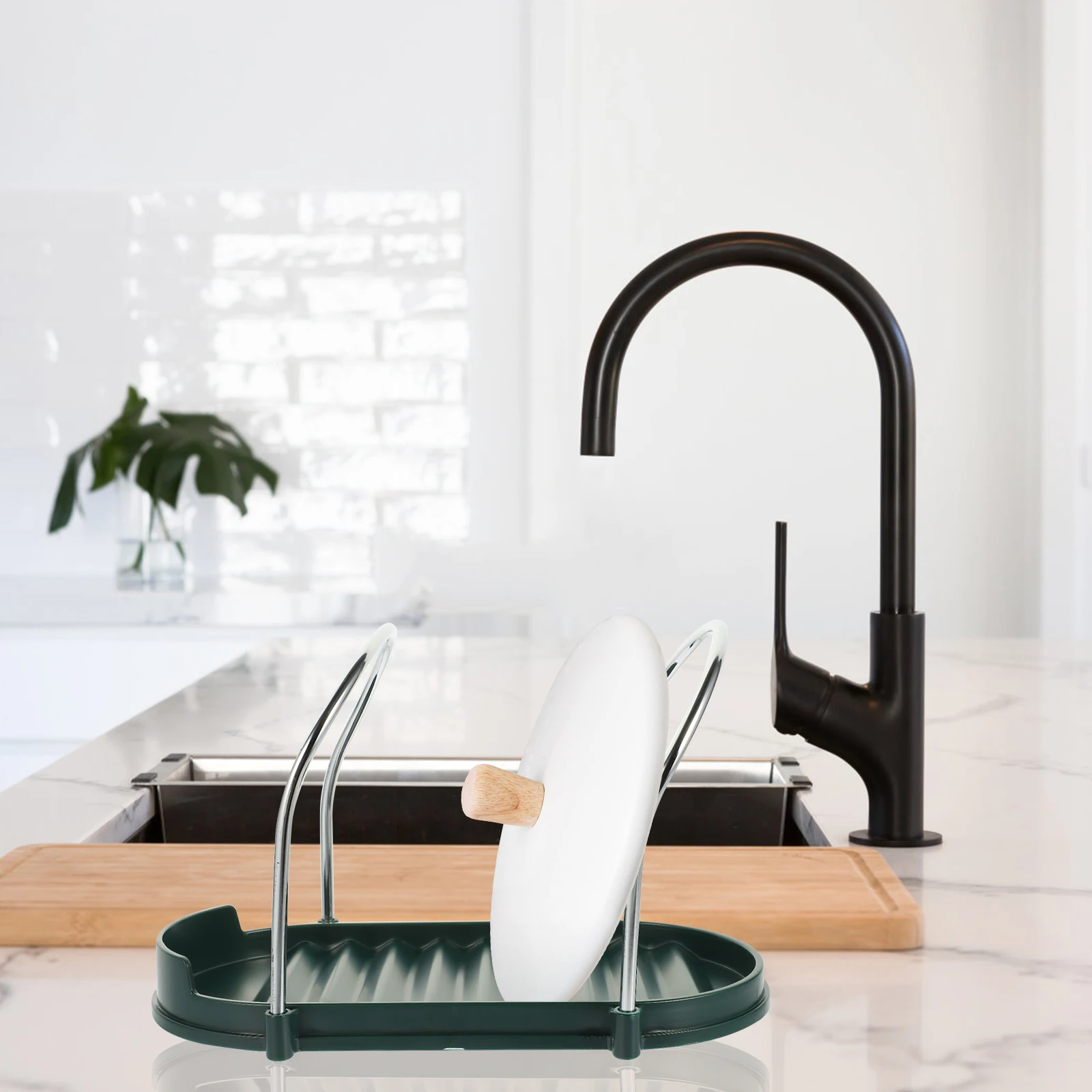 

1Pcs Kitchen Pot Lid Rack Organizer Stainless Steel Cutting Board Holder Home Storage