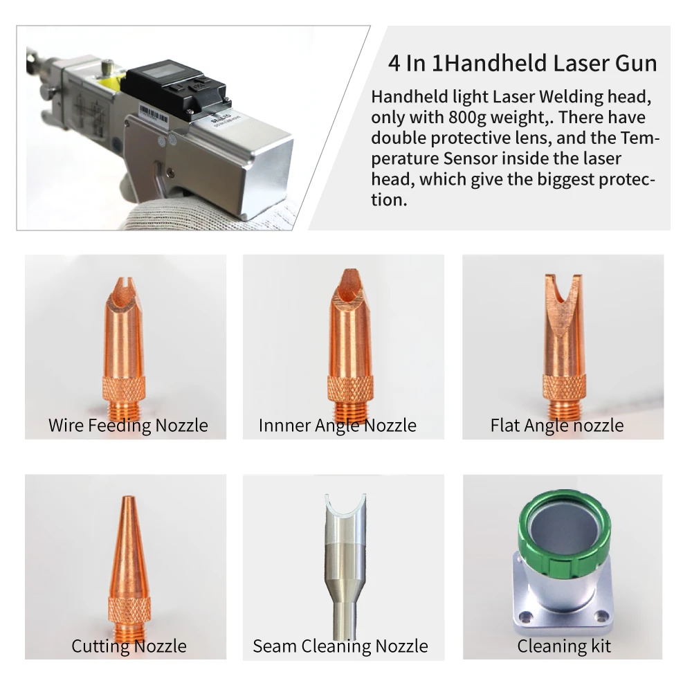 Kindlelaser BWT 4 IN 1 handheld laser welder with wire feeder MAX RAYROOLS handheld laser welding machine with cleaner & cutter