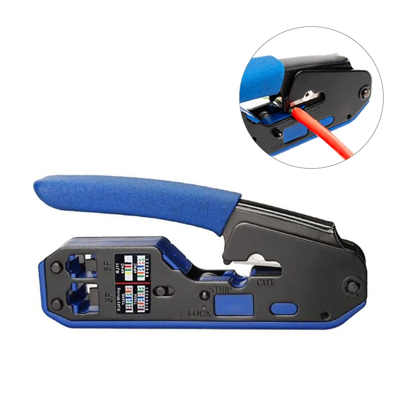 

Dreamburgh RJ45 Tool Network Crimper Crimping Tools Stripper Cuting Ethernet Cable Fit RJ45 Cat6 Cat5e Cat5 STP Plugs Connector