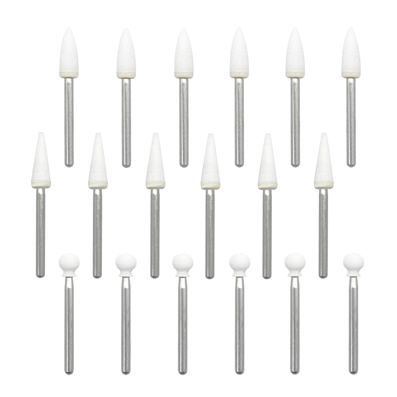 12pcs Dental Lab Polishing And Finishing Mounted White Stone 1.6mm Shank FG Abrasion Point Burs FG Dental Material