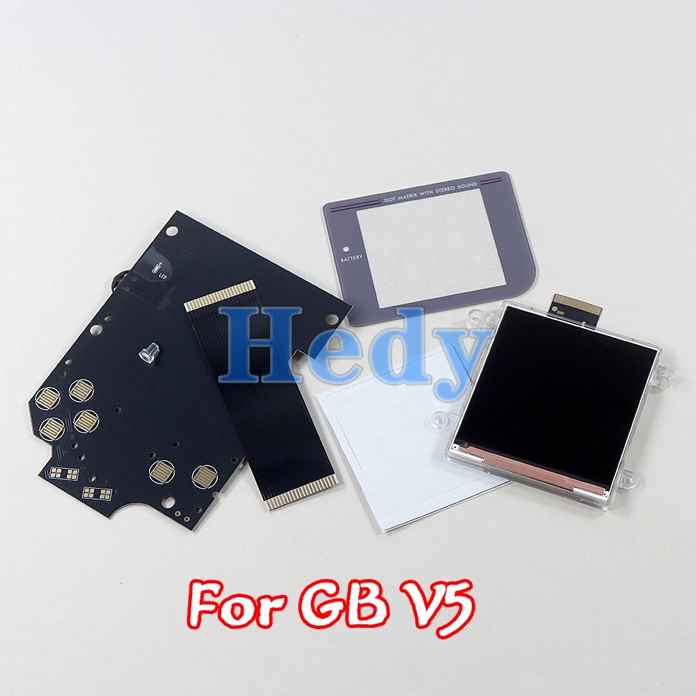 5세트 2.6인치 V5.0 하이라이트 IPS 풀 스크린 키트 (GB V5 IPS LCD 백라이트용) 고휘도 36가지 레트로 색상 조합