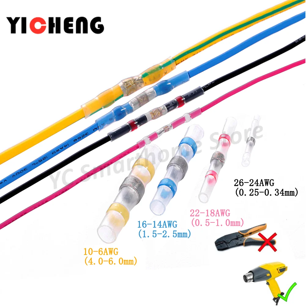 

Boxed Waterproof solder terminal Crimp terminal with heat shrink sleeve,kit for seal seals,splices,cable connectors,waterproof