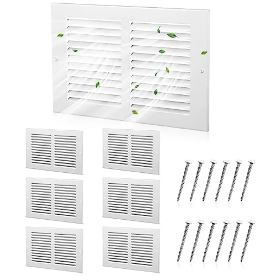 

Pelopy Pcs Steel Return Air Grilles Vent Covers White HVAC Vent Duct Cover Replacement Wall Register Air Return for Wall Sidewa
