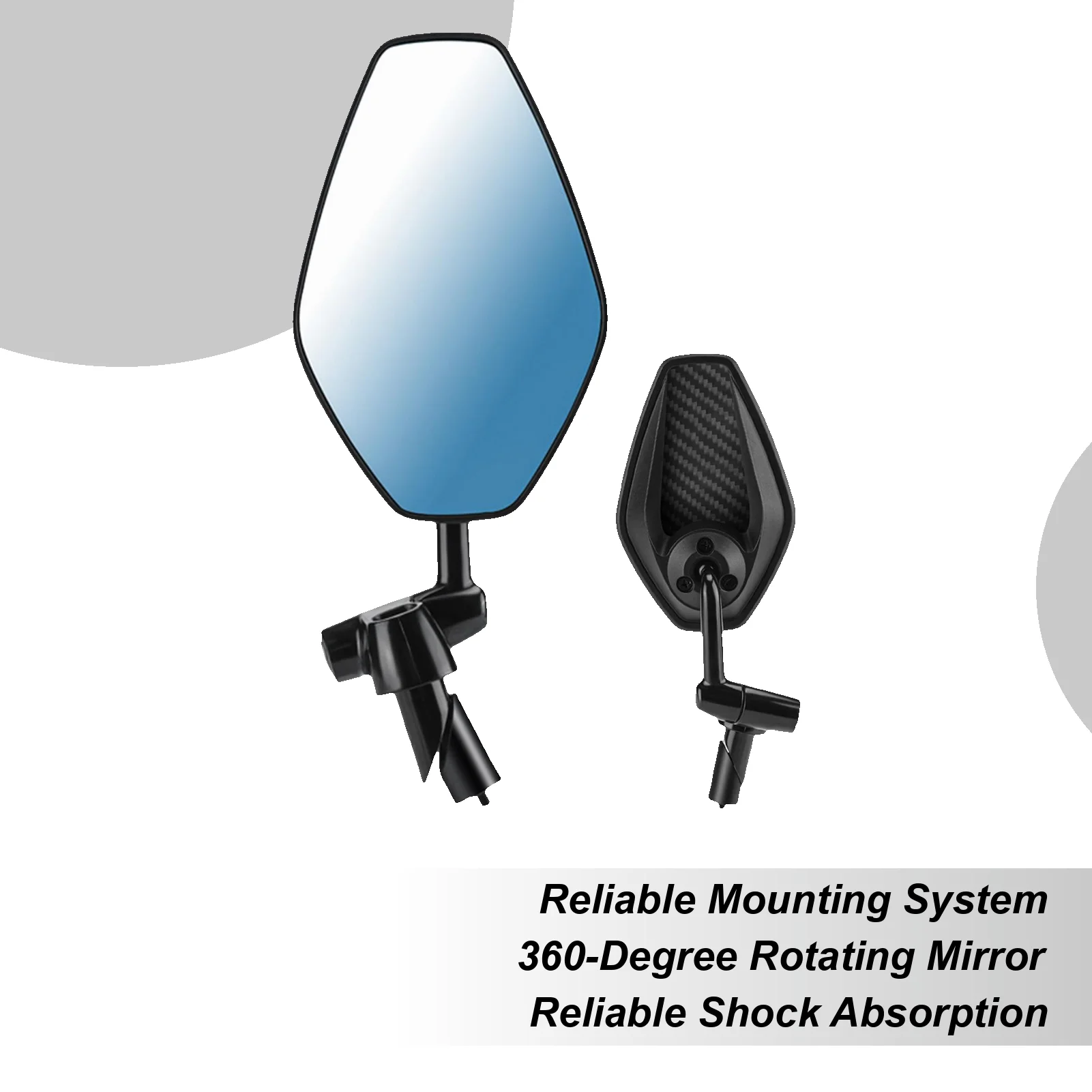 

Bike Side Mirror High-Definition Convex Lens 360 Degree Adjustable Blast-Resistant Bike Left Rear View Mirror For Men Women Boys