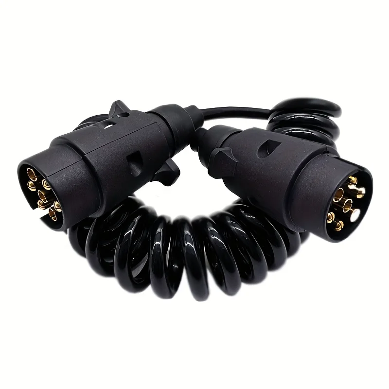 

7 Core Spring Towing Coiled Wire 12V Trailer Spring Wire 2M 3M for Commercial Vehicles Campers Cars Boats