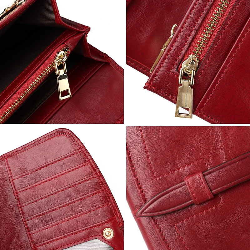 KAVIS Wallets for Women Genuine Leather Purse RFID Card Holder with ID Window Fashion Dollar Price Long Clutch Cell Phone Pocket - view 4