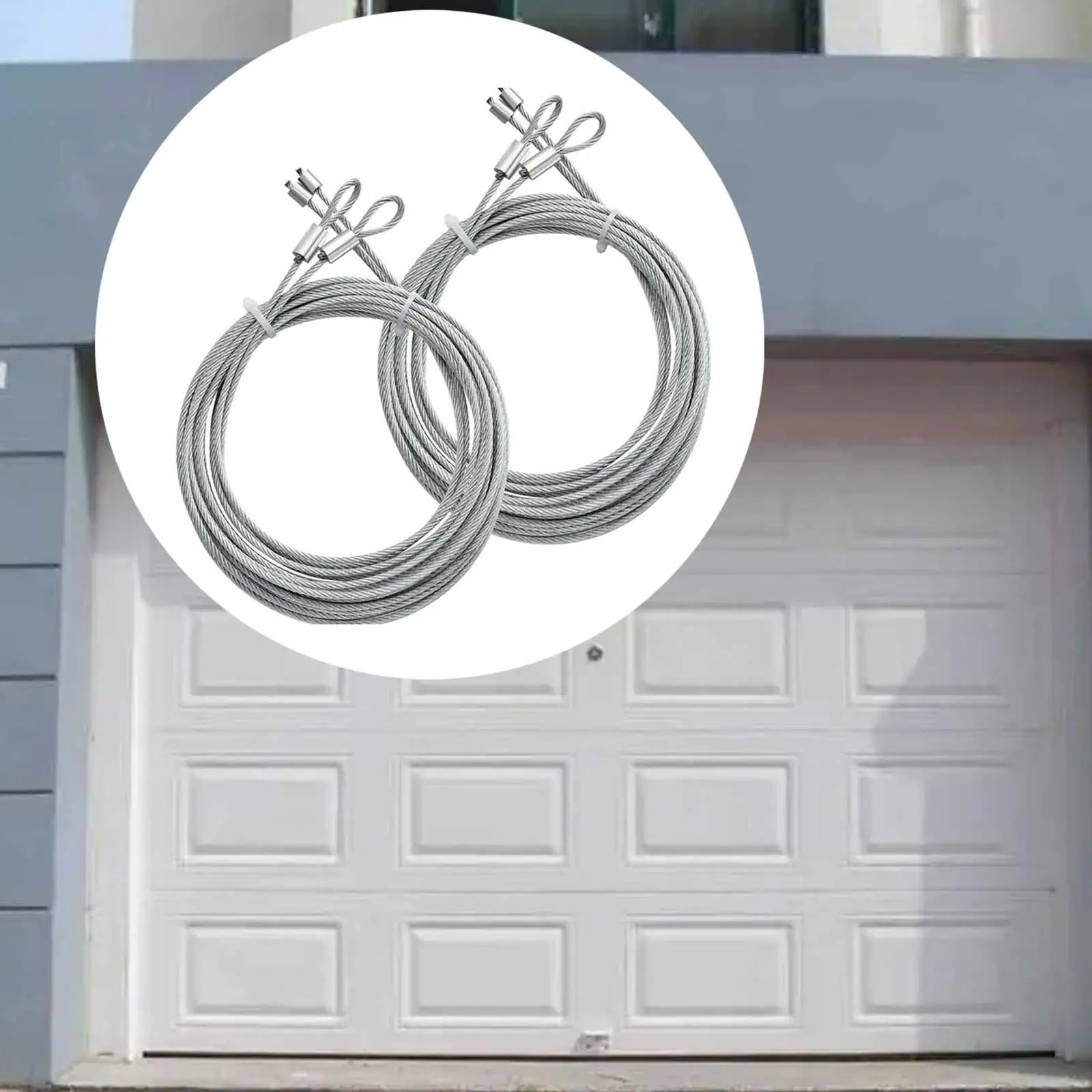 

4x Garage Door Cables Garage Door Safe Cable Spare Parts 304 Stinless Steel High Performance Garage Door Wire Wire