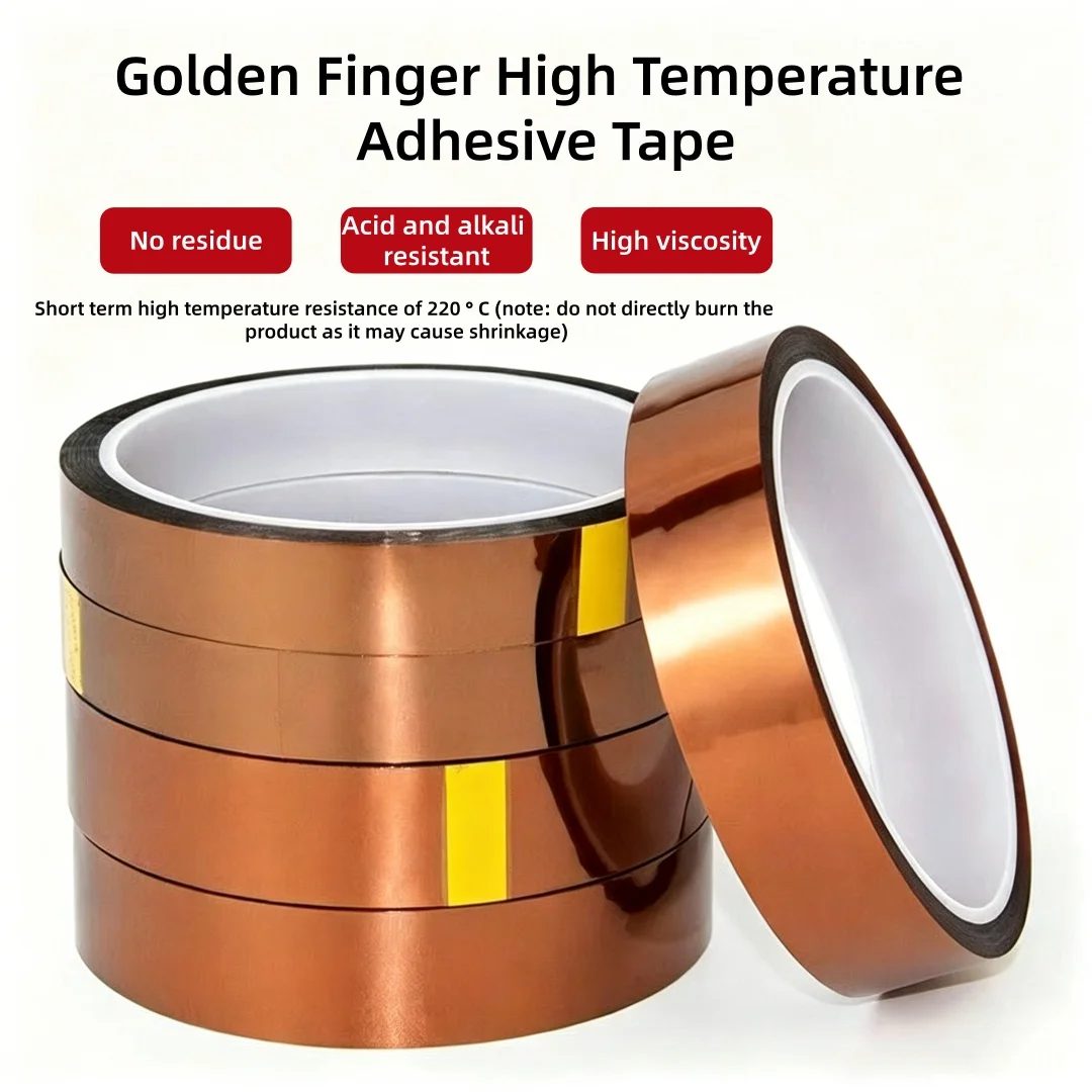 Gold Finger High Temperature Adhesive Tape, Sublimation and Hot Pressing of Polyimide 500 ℉ Resistant to High Temperature