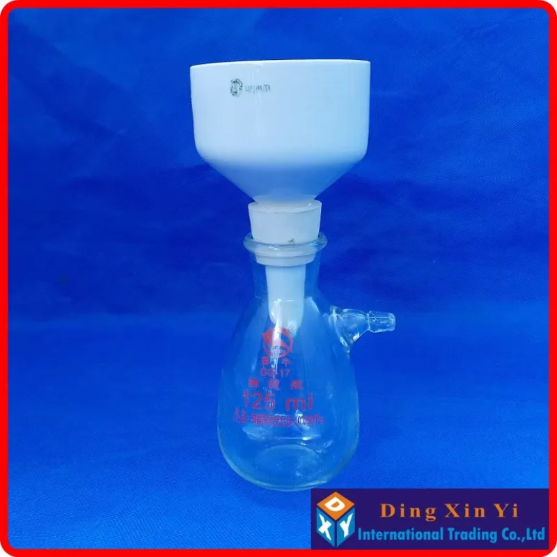 125ml suction flask+80mm buchner funnel,Filtration Buchner Funnel Kit,With Heavy Wall Glass Flask,Laboratory Chemistry