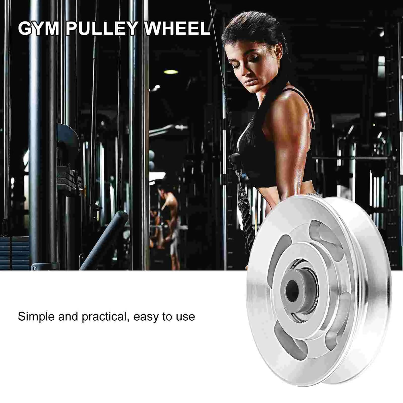 Aluminum Alloy Pulley Fitness Wheel Equipment Gym Accessory Universal Bearing Cable Machine for