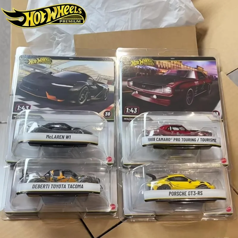 ホットウィール-プレミアム-ダイキャスト合金車モデル-1-43スケール-コレクタブルメタルボディ-リアルライダーズ-ポルシェ911-メルセデスamg-マクラーレン-hmd41