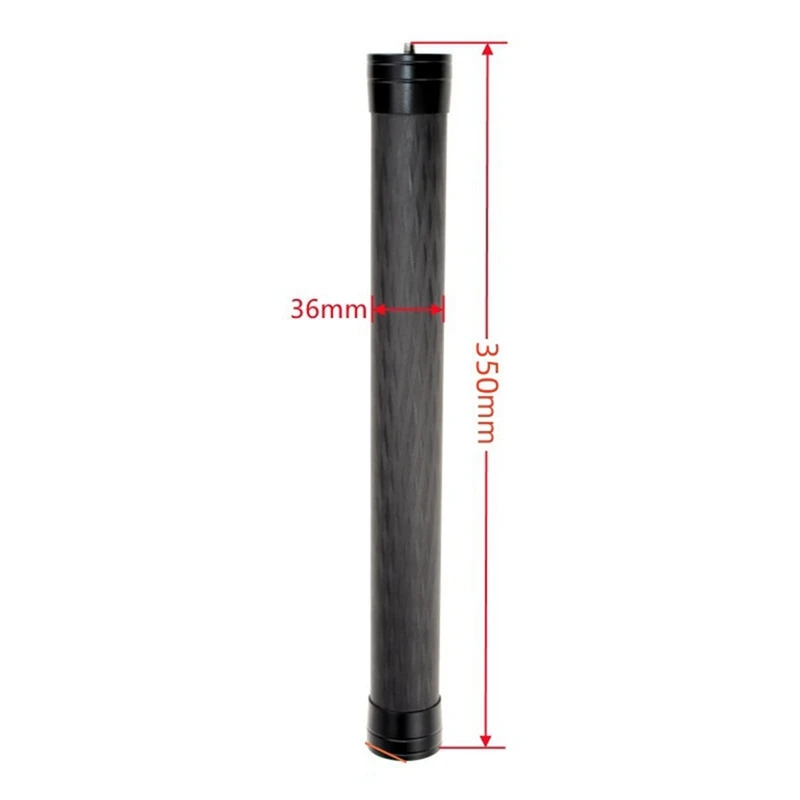 Varilla de extensión de fibra de carbono, varilla de monopié de 35CM, palo extensible con tornillo 1/4 para varilla de extensión DJI Feiyu Ronin