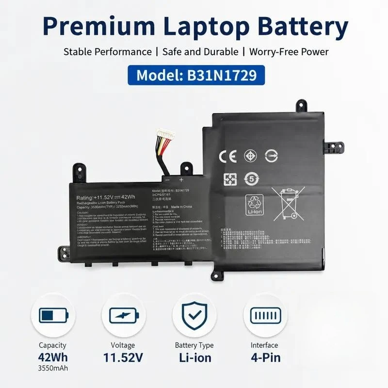 B31N1729 Replacement Battery for ASUS VivoBook S2 S15 S5300F U UN UA X530F FN UN Laptop