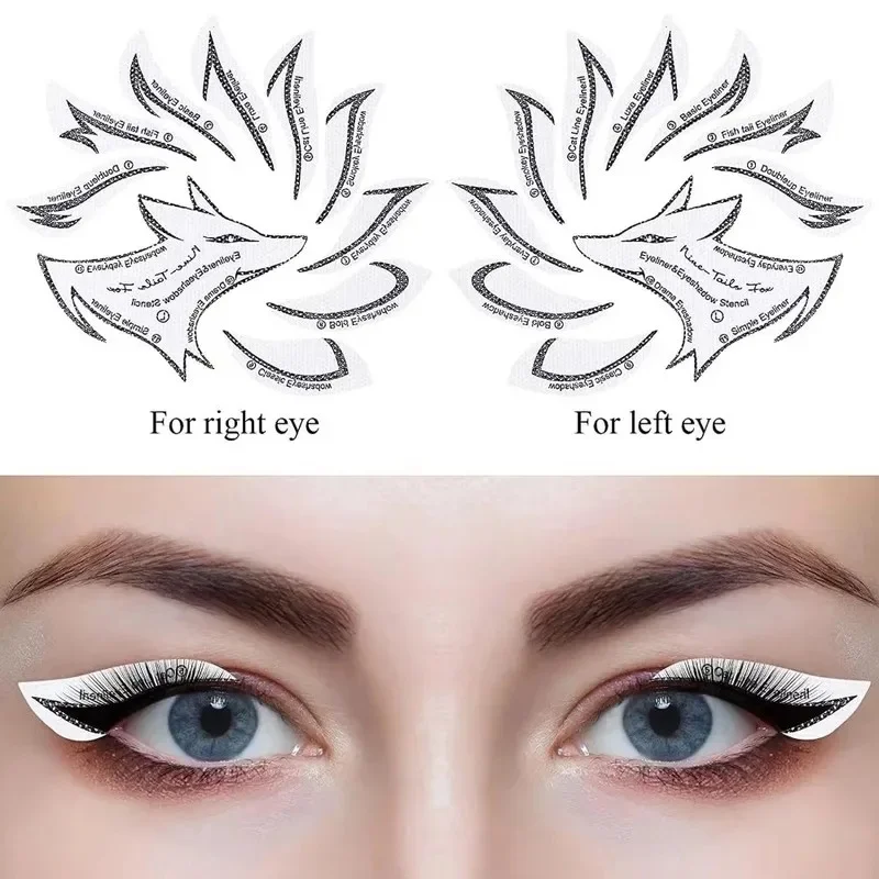 1-6set Eyeliner Template Eye Makeup Stencil Eyebrows Eye Shadow Makeup Template Accessories Styling Drawing Guide Shaping Tool