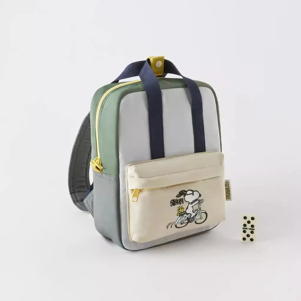 Snoopy Cartoon Print Teenage Backpack Rucksack Nylon Fashion Backpack Women Shoulder Bag High School Schoolbag