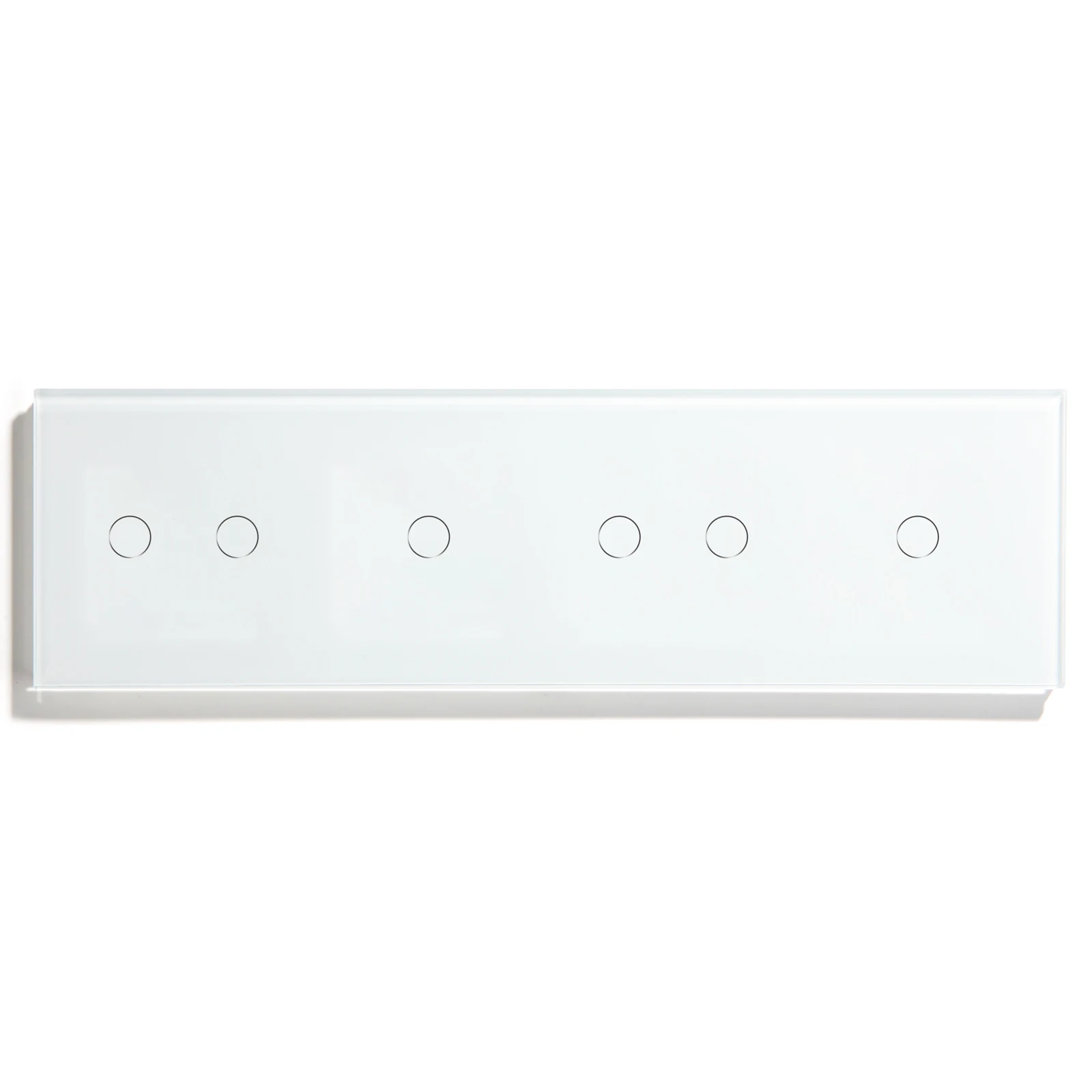 BSEED Touch-Schalter, 1/2/3 Gang, 1-Wege-Wandlichtschalter, blaue LED-Hintergrundbeleuchtung, Glas, Sensorbildschirm, Heimschalter, Weiß, EU-Standard 3