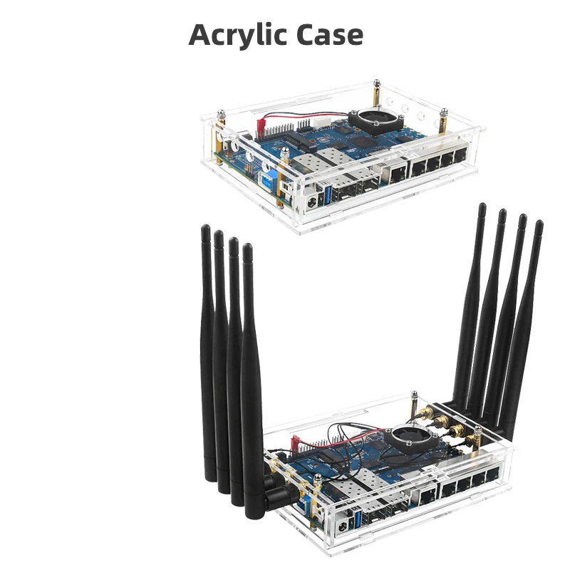 Banana Pi BPI-R3 MediaTek MT7986 ARM A53+ 2G DDR4 RAM 8G EMMC 2 SFP Wi-Fi 6/6E 2.4G 2.5G 5G Openwrt Wireless Smart Router Board