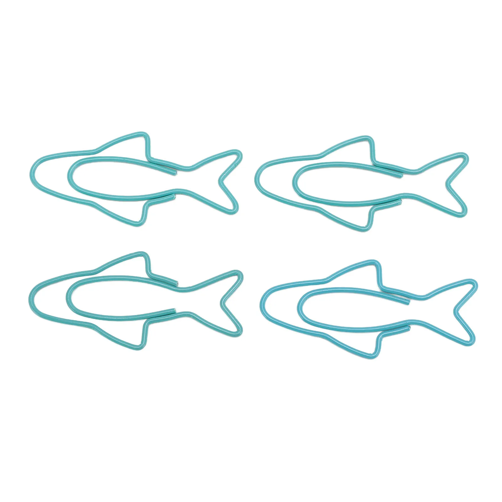 30Pcs New Decorative Fish Shaped Paper Clips With Tin Storage Box Mixed Bookmark Clips Metal Memo Clips Office Stationery