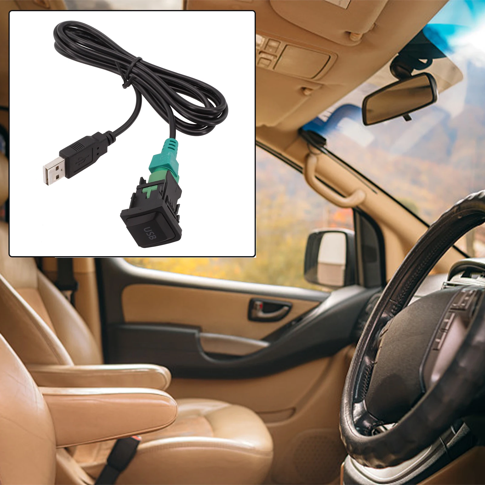 Direct Installation Installed On The Car Dashboard Car USB Audio Adapter Device Power Load Flush-mount Adapter