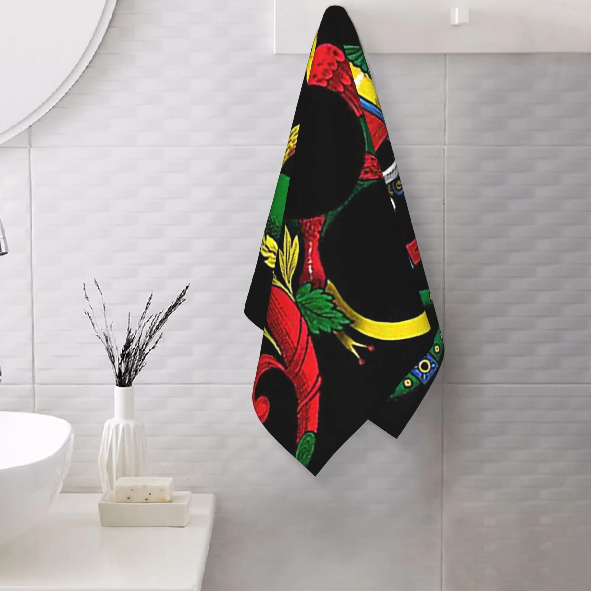 Custom Italian Aces Briscola  Scopa card Soft Face Towel Quick Dry Pool Bath Cotton Towels Breathable