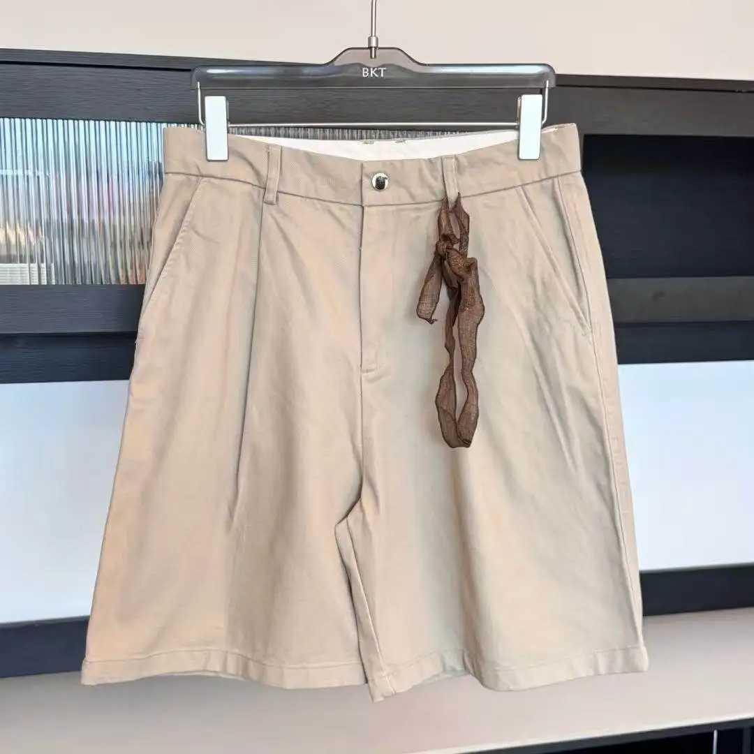 Italian summer gentleman comfortable and breathable men's and women's same loose casual pants