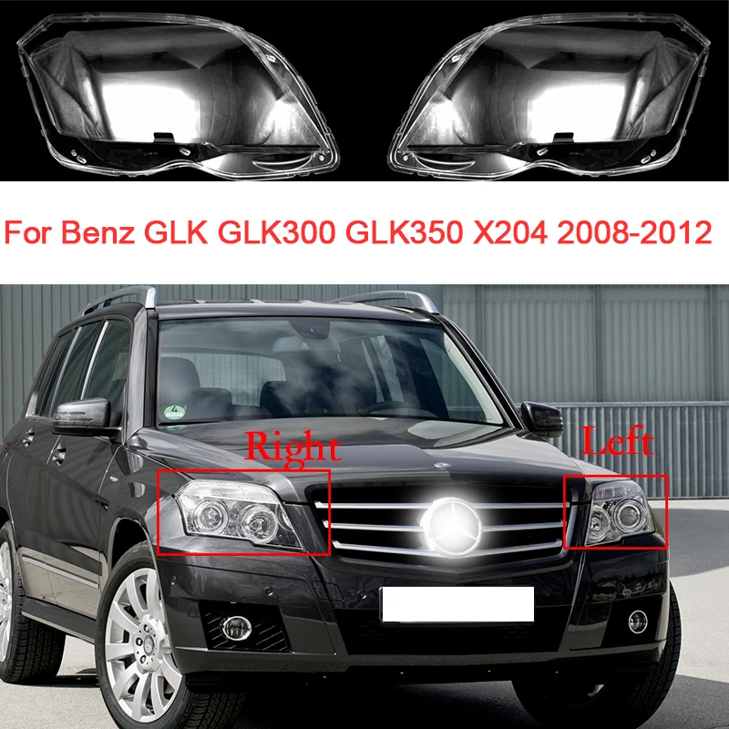 For Benz GLK GLK300 GLK350 X204 2008-2012 Car Headlight Glass Transparent Lampshade Plexiglass Replacement Car Accessories