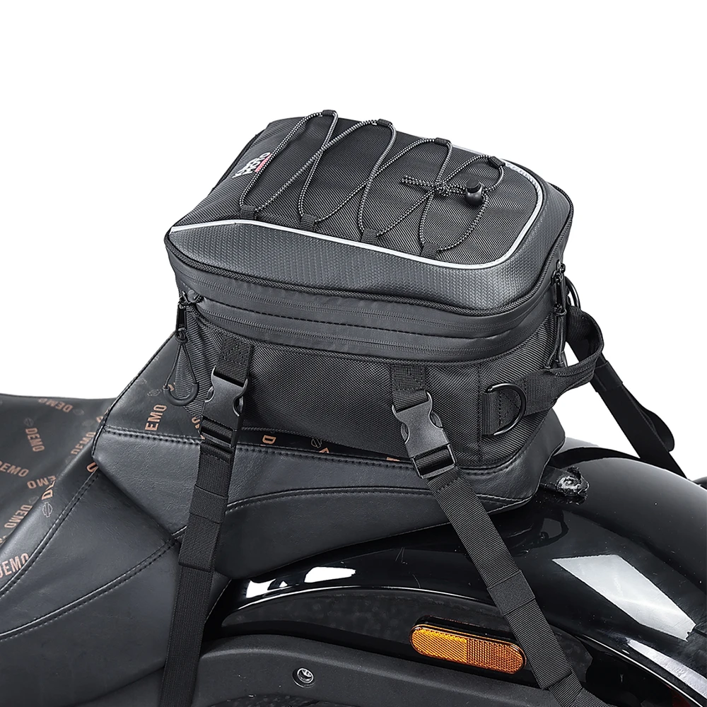 Motorcycle Tail Bag Expandable Rear Seat Travel Luggage Bag Backpack for BMW R1300GS R1250 GS for Honda Rebel 300 500 for Yamaha