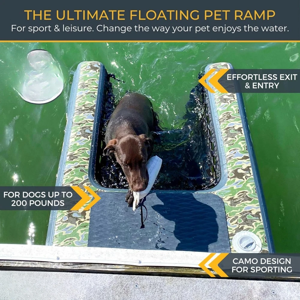 rampa flotante, escalera para piscinas, barcos, muelles, escalones para perros en el agua