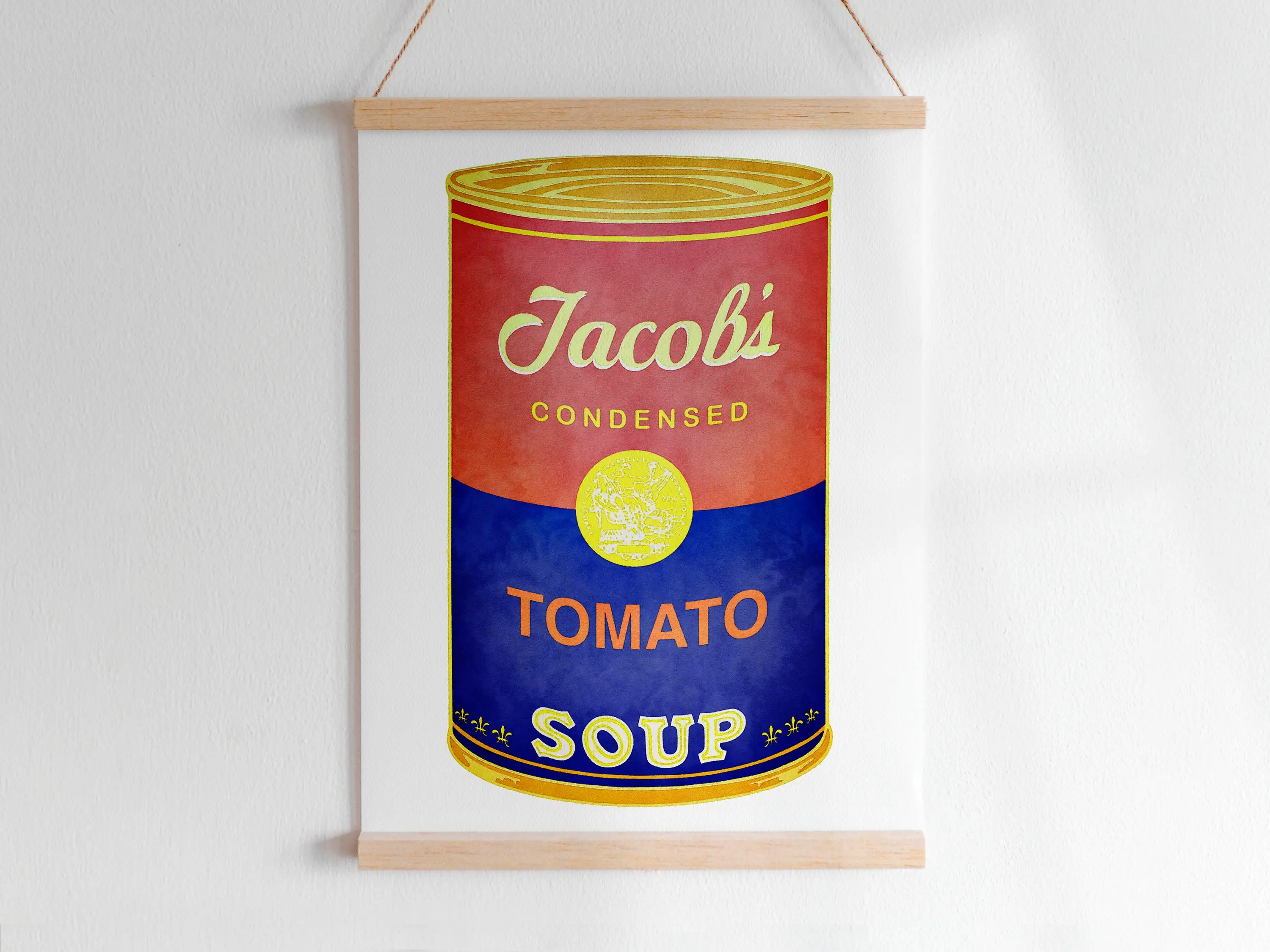 Kitchen Set of 4 Warhol Watercolor Soup Canned Tomato Poster Print Wall Art Pictures Canvas Painting Living Room Home Decor Gift