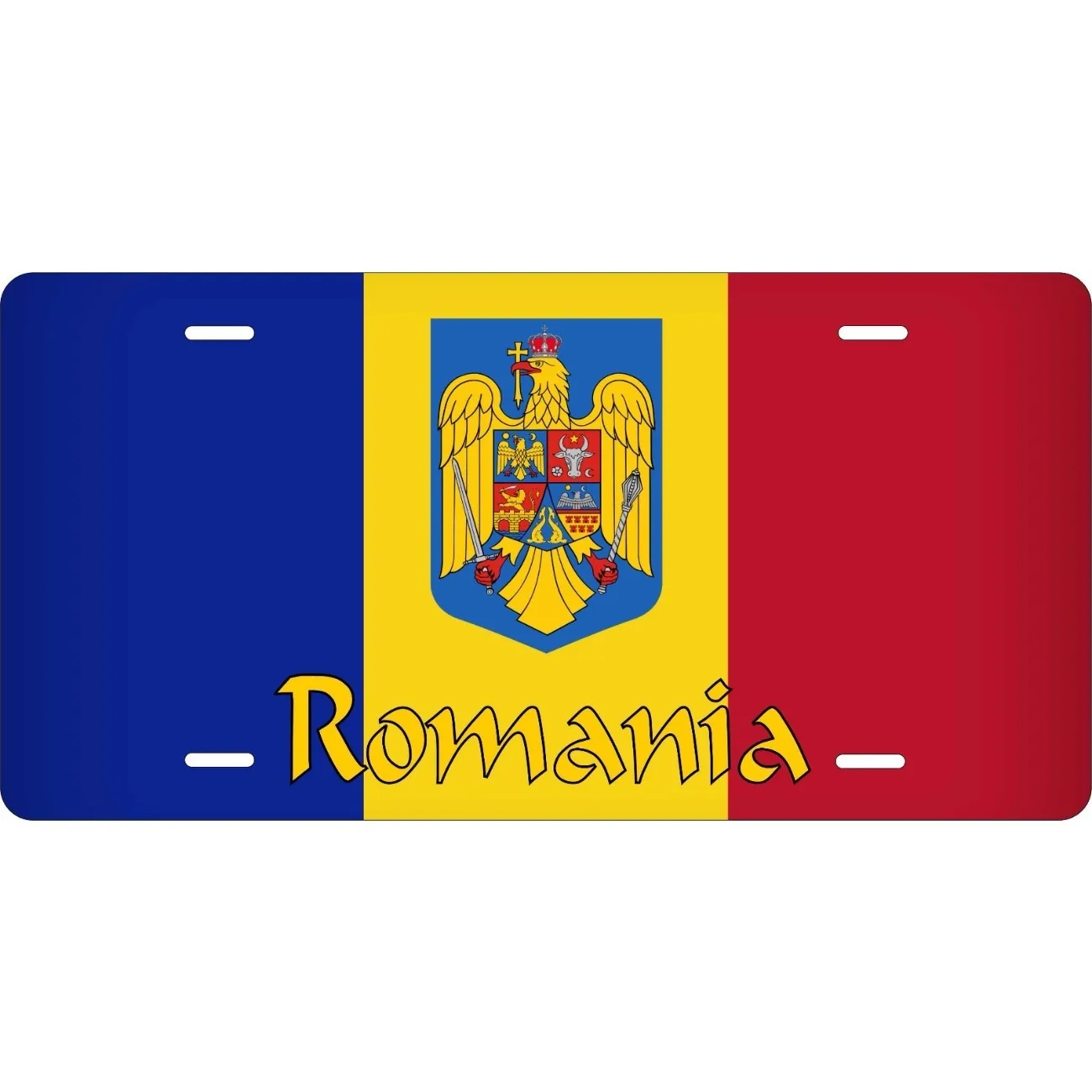 

Декоративная бирка с флагом Румынии, персонализированная, пыле- и водонепроницаемая, для домашнего декора (только декоративный элемент)