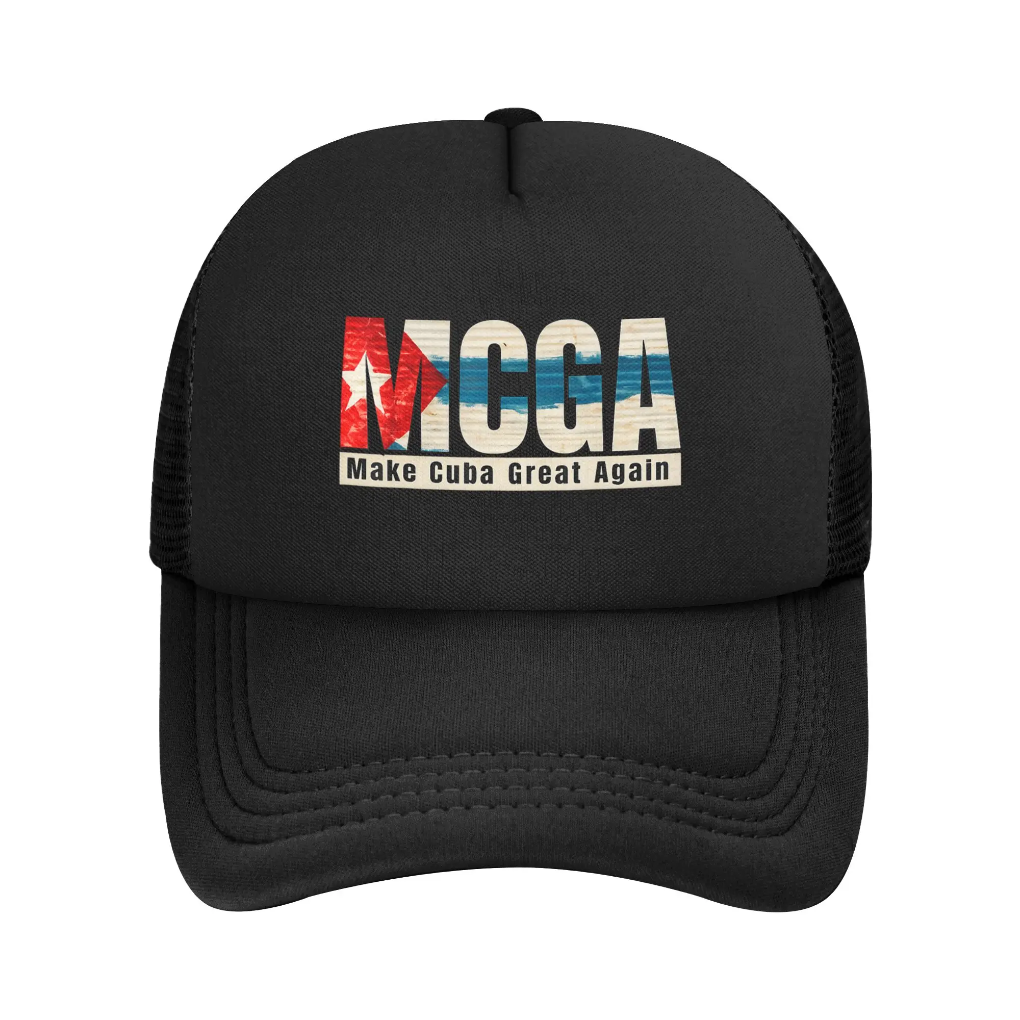 Make Cuba Great Again MCGA Cuban Flag Mesh Baseball Caps Men Women Fashion Sun Hat Breathable Summer Trucker Cap