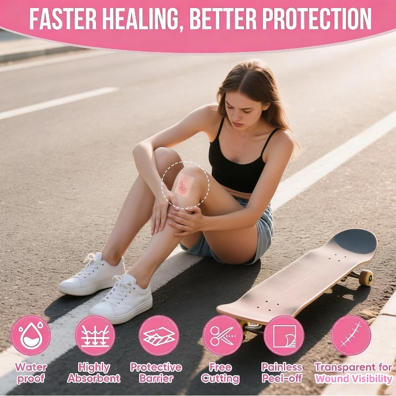 Portable Outdoor Injury Care Gear 2 Boxes Custom Cut Bandage Tape Roll Instant Open Design Promote Skin Wound Recovery