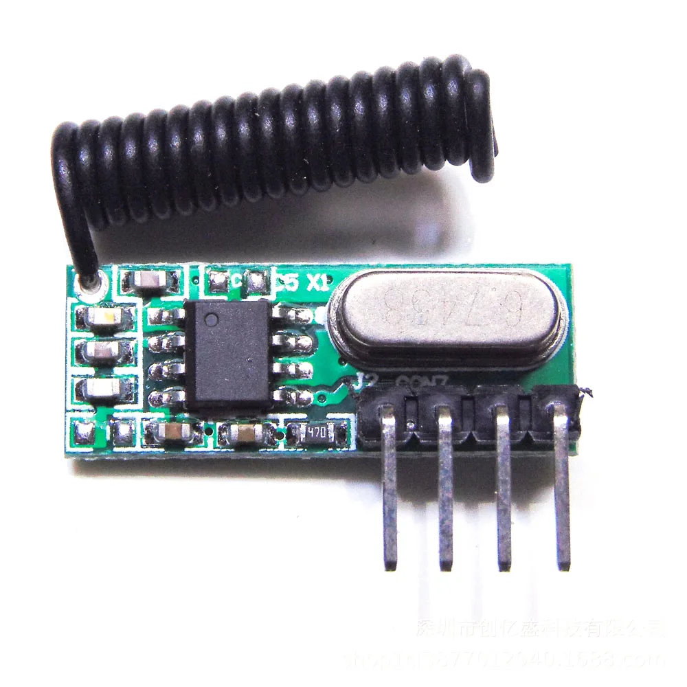 433MHz Superheterodyne RF Receiver Module 3.3V-5.5V Wireless RF Receiver with Antenna Remote Control Receiver for Arduino