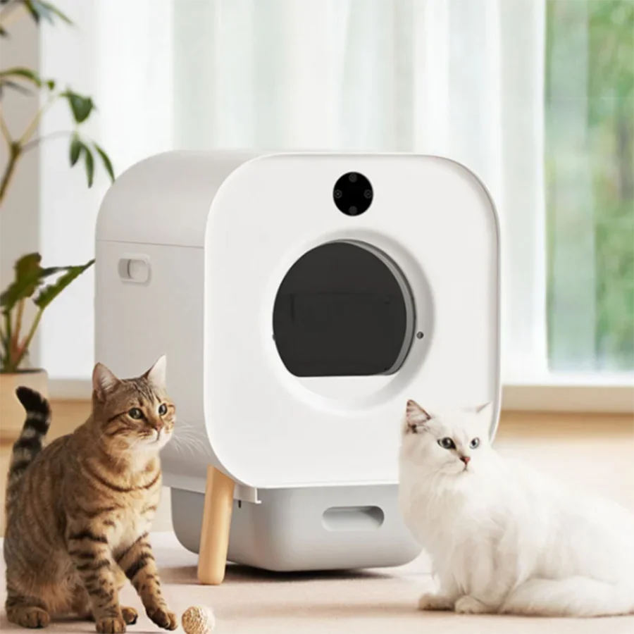 Fully Enclosed Cat Litter Box Home Sifter Big Automatic Tall Cat Litter Box Luxury Self Cleaning Double Layer Kuweta Cat Toilet