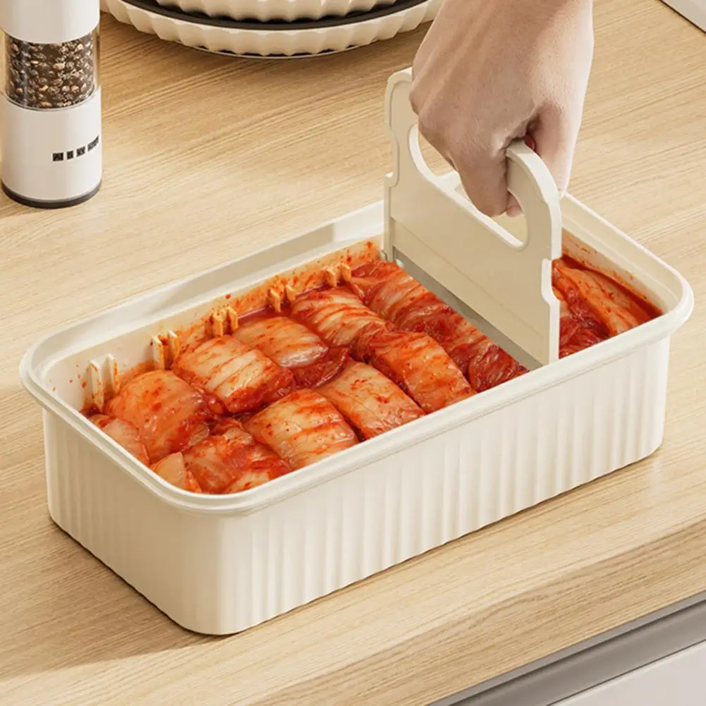 Anti-slip Stackable Container Capacity Kimchi Cutter Food Storage Container Kit with Non-slip Design Bpa Free Sealed for Meat