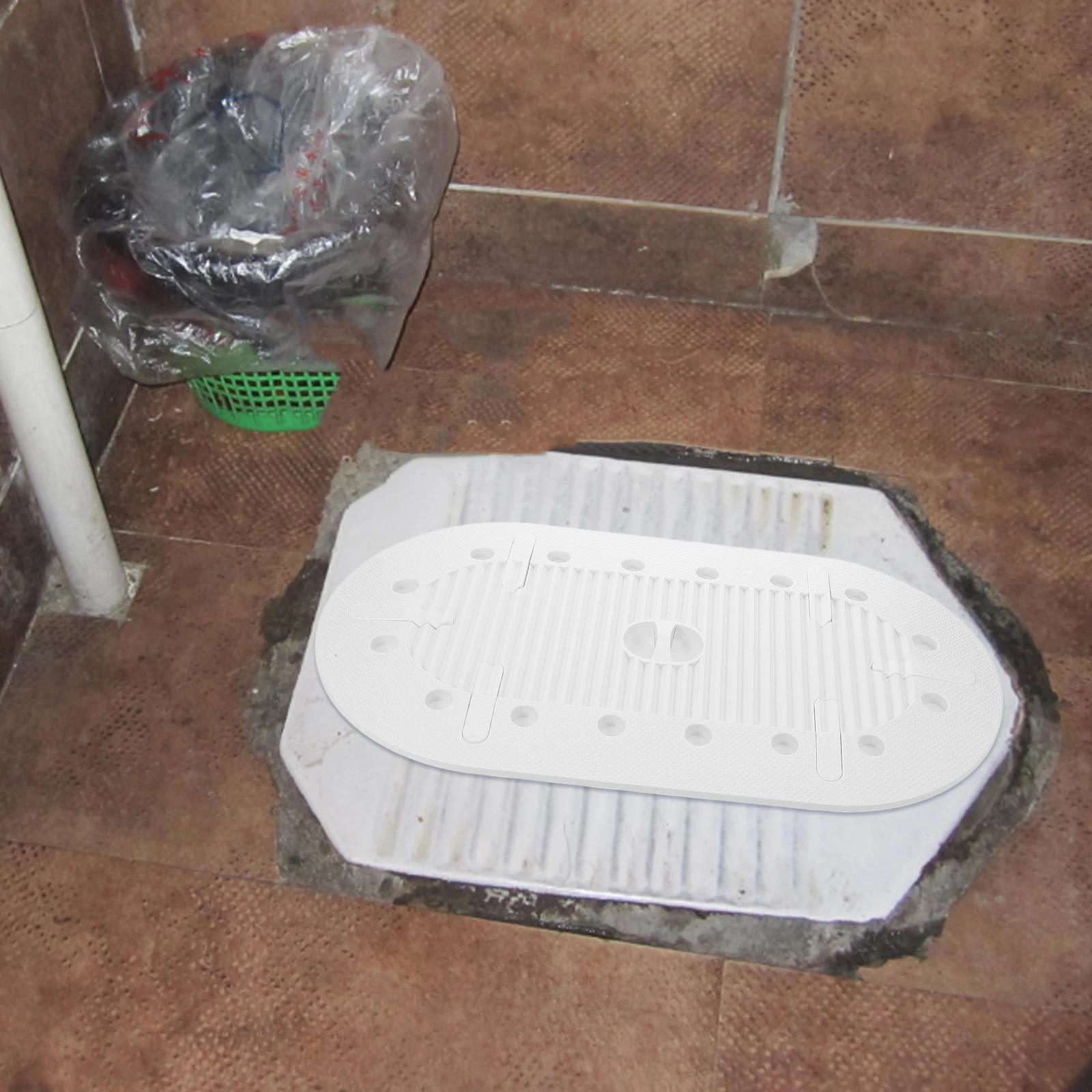 

Squat Toilet Cover Squatting Pit Covers Pan Sealing Thicken Stainless Steel Abs Elongated Lid