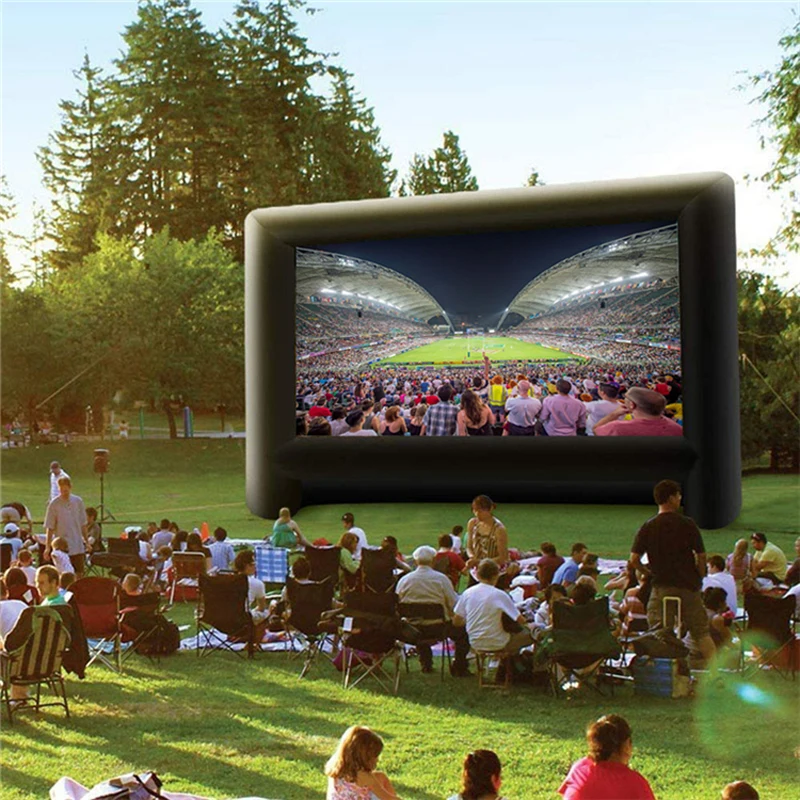 Portable 10FT/20FT Inflatable Projection Screen with Quiet Blower for Home & Outdoor Cinema