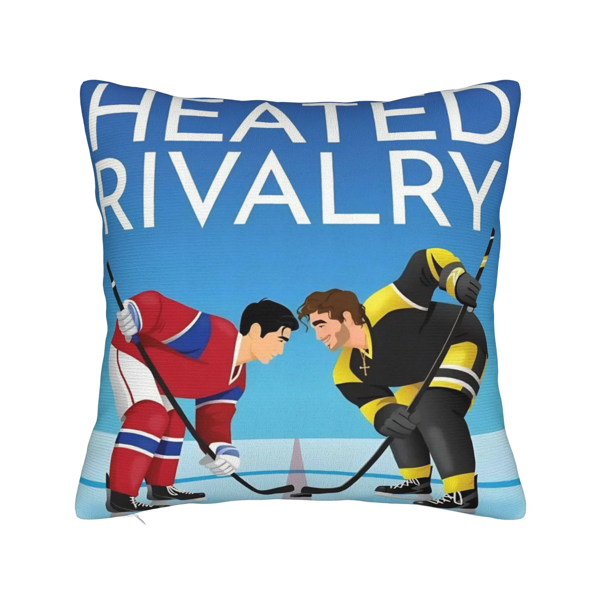 Heated Rivalry Square Pillowcases Polyester Bed Car Hockey Game Cushion Cover Funny Home Decoration Pillowcase 40*40