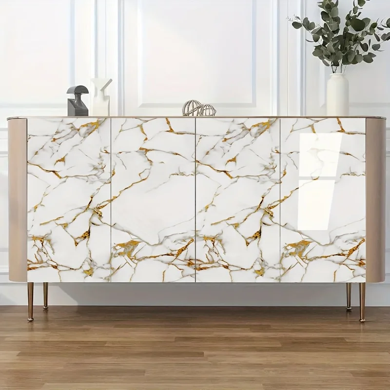 

Обои с мраморным узором, самоклеящиеся обои, кухонный шкаф, наклейка на деревянную дверь, водостойкие виниловые обои, ремонт своими руками