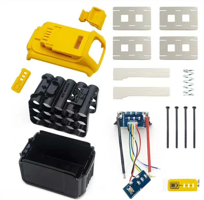 DCB200 Battery Case Kit Compatible with DeWalt 20V, 5/10/15 Core Plastic Shell Accessories for Power Tool Battery