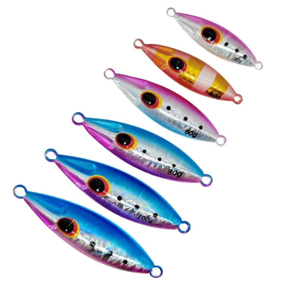 Noctilucent Slow Bee Jig Fishing Tackle Slow Sinking Jigging Slow Pitch Jig Hard Bass 30G 40G 60G Metal Jig Spoon Lure Seabass