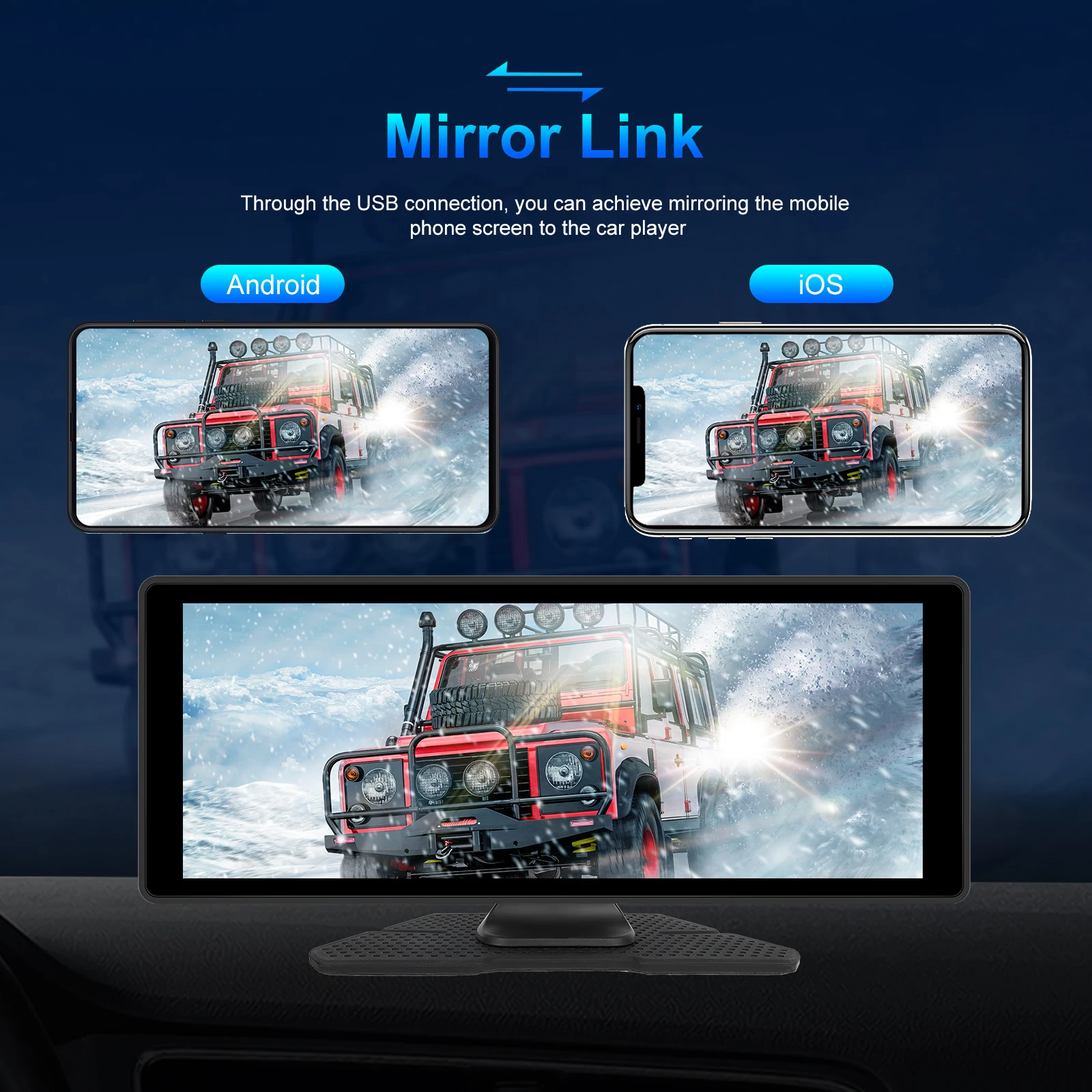 Hikity 10.26 ''سيارة نظام ذكي Carplay أندرويد السيارات AirPlay أندرويد يلقي راديو السيارة FM الارسال بطاقة SD USB بلوتوث EQ #4