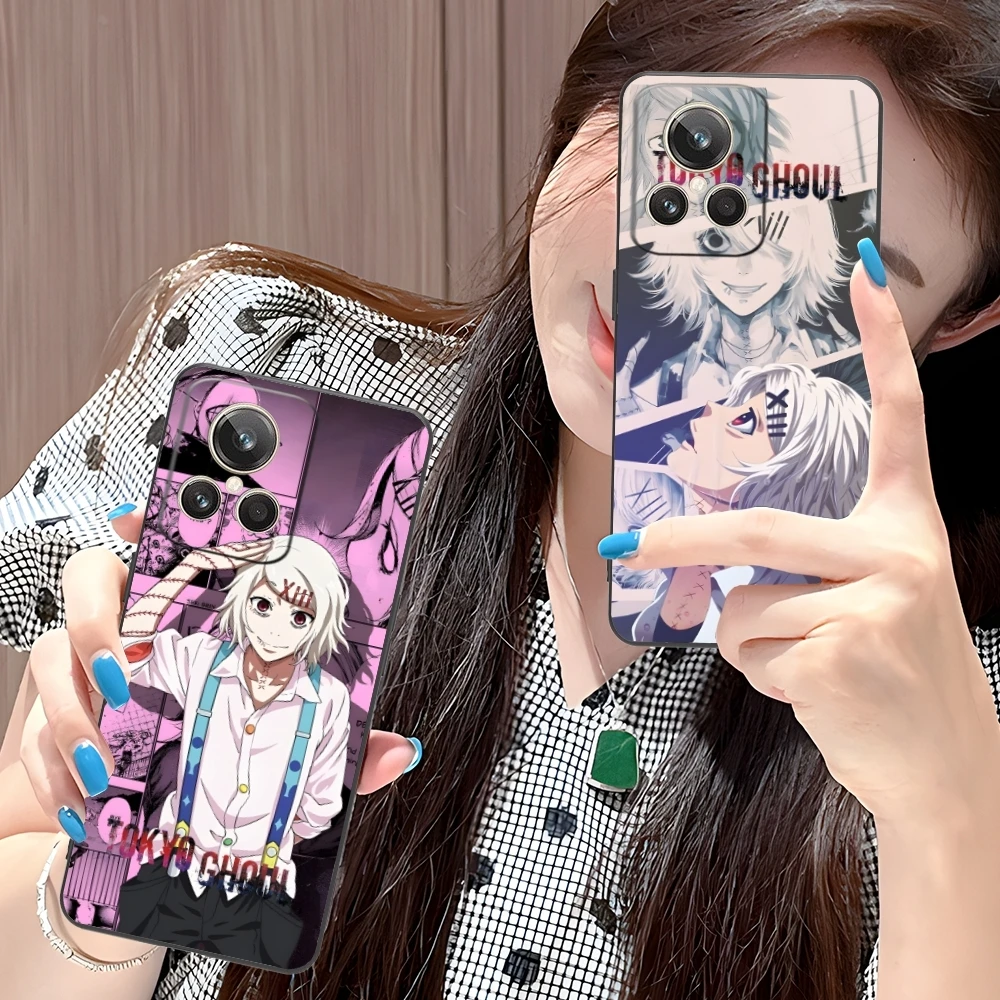 Tokyo Ghoul Juuzou Suzuya Mobile Phone Case for Realme GT 2 9i 8i 7i Pro X50 X2 C35 C21 C20 C11 C3 Black Soft Phone Cover Shell