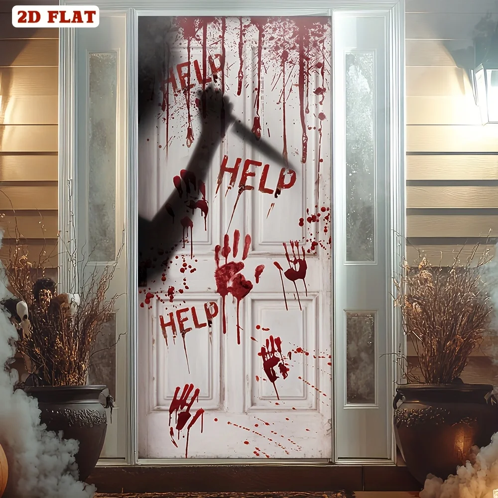 1 puerta Thriller de Halloween que no requiere electricidad, adecuada para reuniones familiares, entradas multiusos y habitaciones.
