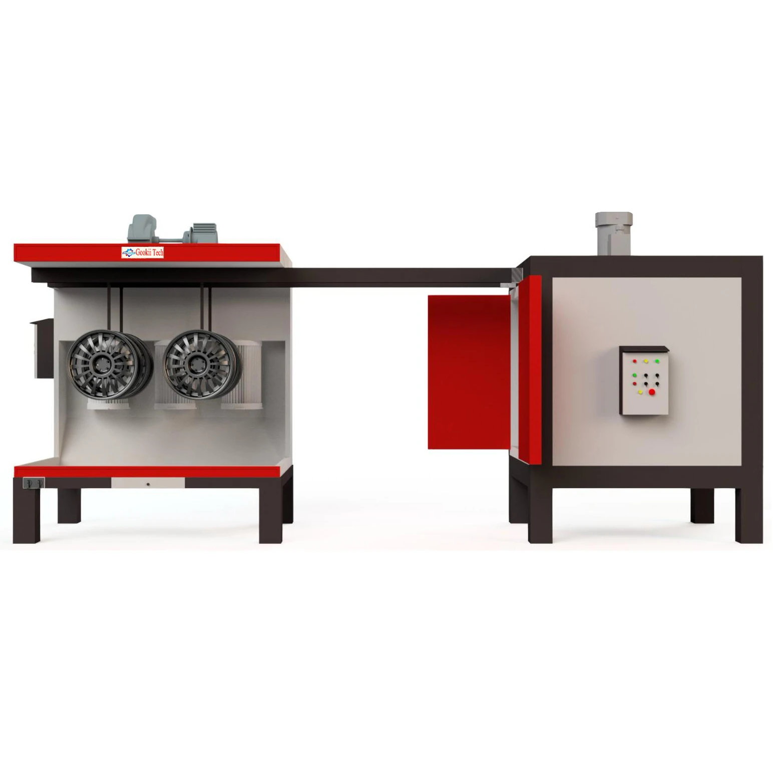 Tech High Efficiency Electrostatic Powder Coating Machine Wheel Powder Coating System Motor Aluminum Durability Guaranteed