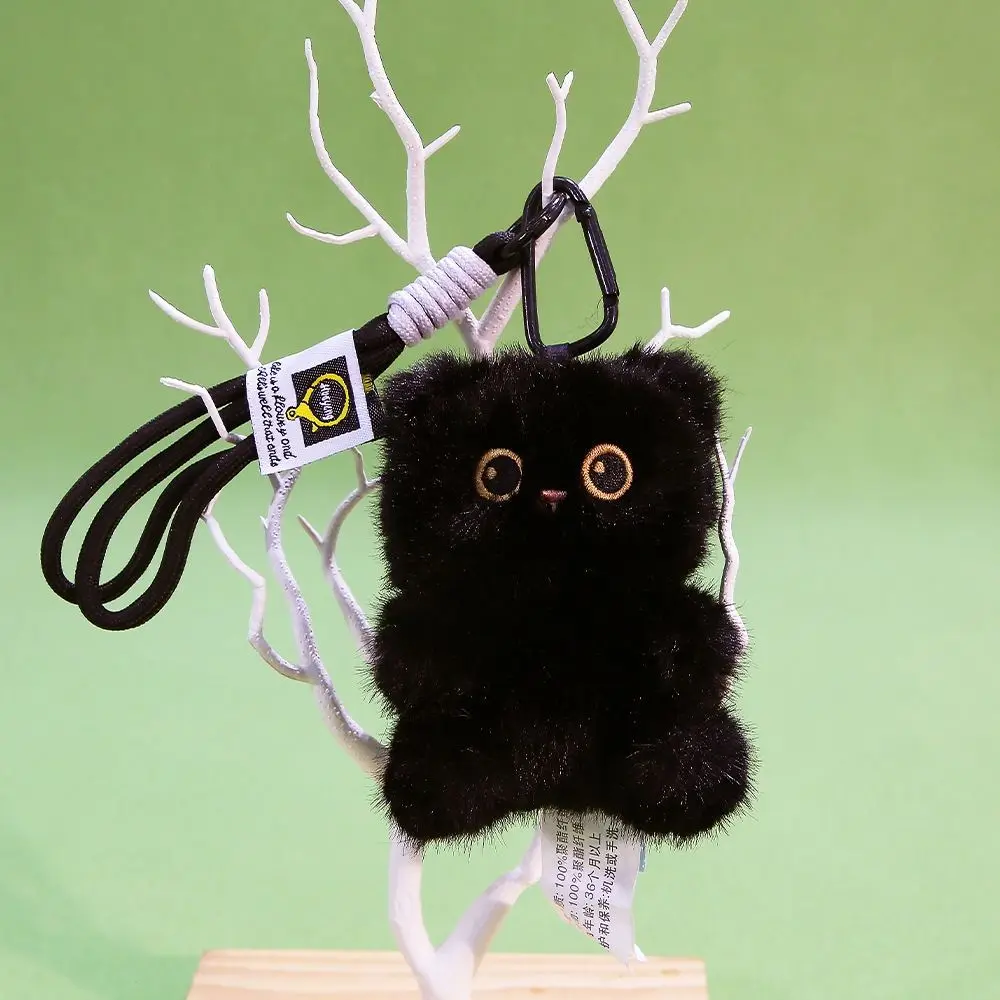 Lovely Stuffed Cat Cute Animals Soft Cartoon Cat Pendant Fluffy Lifelike Siamese Kitten Girl Boy