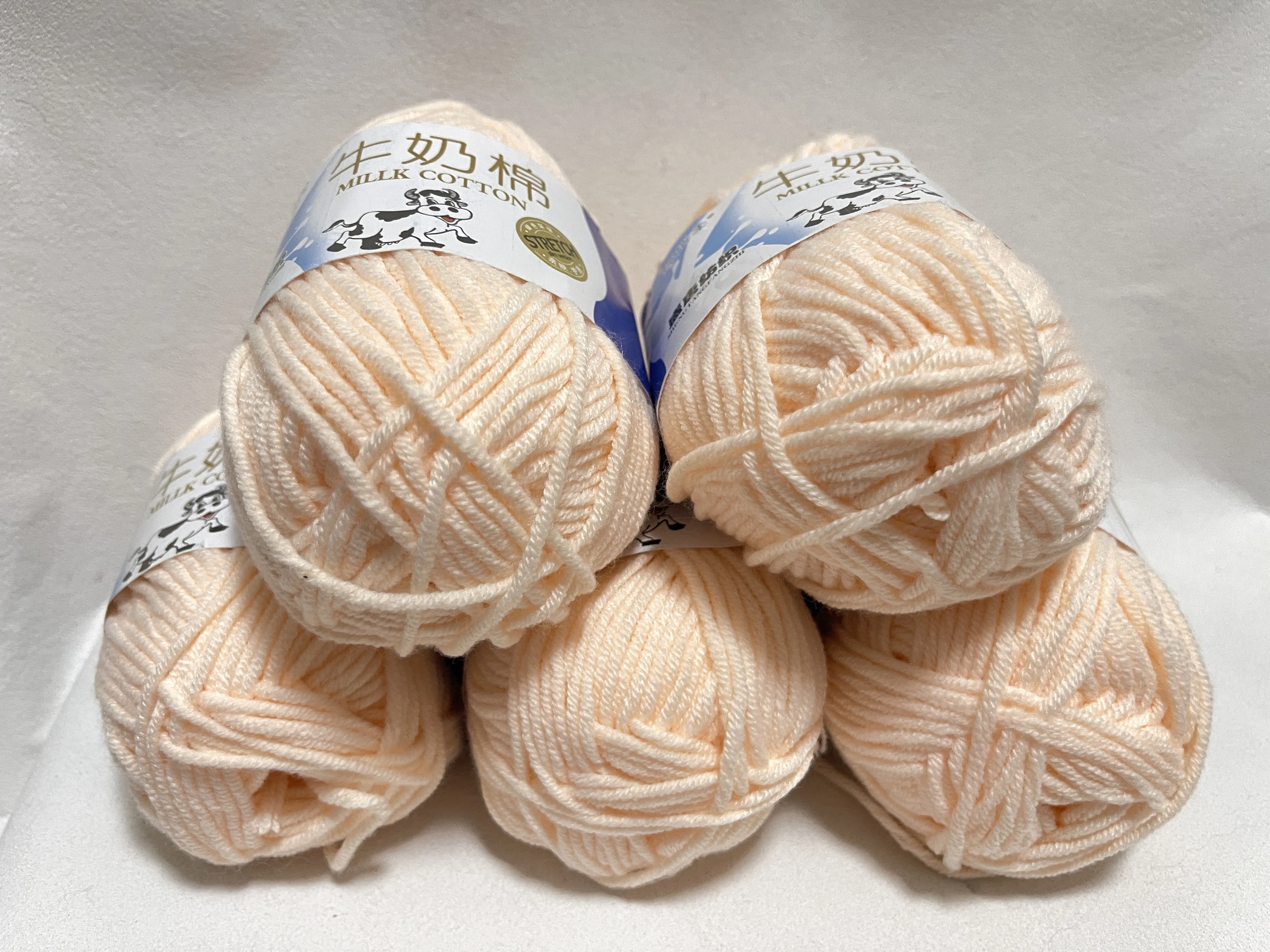 جديد 5 قطعة الحليب الناعم القطن 5-Ply الحياكة الغزل للأطفال والكبار DIY بها بنفسك الحياكة التطريز سترة قبعة دمية الحرفية